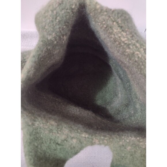 Wool Hobo Bucket Purse Bag in Shades of Green - About 10x10- Boho- Slouchy- EUC! - Picture 6 of 10